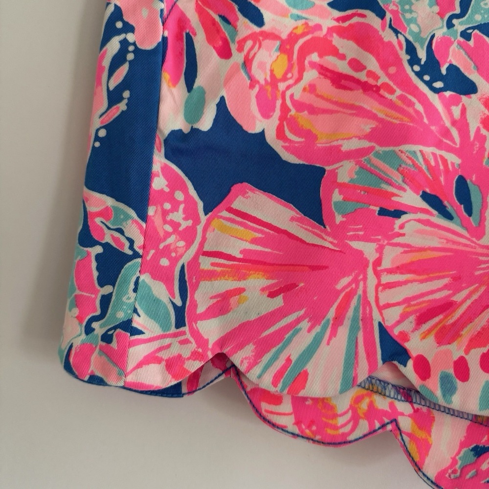 Lilly Pulitzer Womens Buttercup Stretch Short 5" Inseam 14 Bright Tropical - Picture 2 of 15